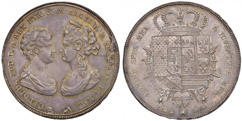 FIRENZE Carlo Ludovico e Maria Luigia (1803-1807) Francescone 1806 - MIR 425/1 A...