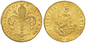 FIRENZE Ferdinando III (1814-1824) Ruspone 1818 - MIR 433/3 AU (g 10,47) RRR Da montatura non deturpante ma ancora un piacevole esemplare
qSPL