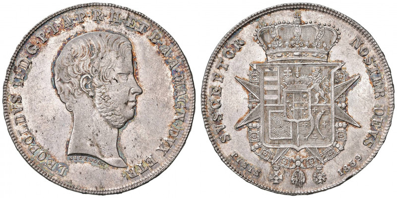 FIRENZE Leopoldo II (1824-1859) Francescone 1859 - MIR 449/5 AG (g 27,50) Minime...