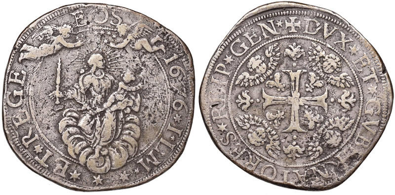 GENOVA Dogi biennali (1528-1797) 2 Scudi 1676 sigla ILM - MIR 290/15 AG (g 67,83...