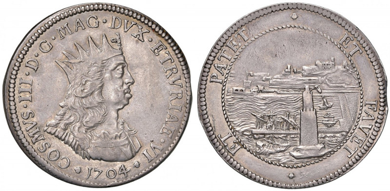 LIVORNO Cosimo III (1670-1723) Tollero 1704 - MIR 64/19 AG (g 27,04) RR
SPL