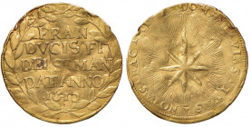 MANTOVA Francesco IV Gonzaga (1612) Ducato 1612 - MIR manca; CNI manca AU (g 3,21) RRRRR Diffuse ondulazioni del tondello dovute ad una montatura dive...
