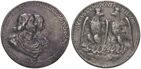 Ludovica Maria Gonzaga consorte di Wladislaw IV re di Polonia (1632-1648) Medaglia - Opus: Dadler - Magnaguti 227 AG (g 63,83 - Ø 64 mm) RRR Graffi ne...