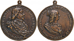 Ludovica Maria Gonzaga consorte di Wladislaw IV re di Polonia (1632-1648) Medaglia 1645 - Magnaguti manca AE (g 47,91 - Ø 54 mm) RRRR Graffi nei campi...