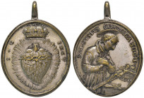 San Luigi Gonzaga - Medaglia devozionale sec. XVIII - MA (g 40,98 - 40 x 44 mm escluso l’appiccagnolo originale) RRR
SPL