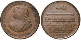 Giuseppe II e Maria Teresa (1745-1765) Medaglia 1756 Ristrutturazione del Ponte dei Mulini sul Mincio - Magnaguti 175; Probst 126 AE (g 40,71 - Ø 47 m...