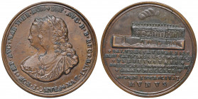 Giuseppe II e Maria Teresa (1745-1765) Medaglia 1756 Costruzione delle chiuse di Governolo sul Mincio - Magnaguti 178; Probst 107 AE (g 42,07 - Ø 47 m...