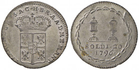 MANTOVA Francesco II (1792-1797) Lira 1796 - MIR 770 MI (g 2,99) R Debolezza marginale di conio ma bell’esemplare
qFDC