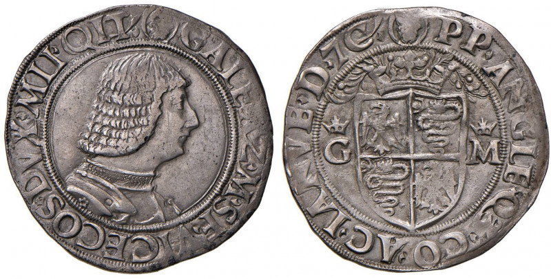 MILANO Galeazzo Maria Sforza (1466-1476) Mezzo testone s.d. - MIR 202/3 AG (g 5,...