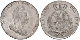 MILANO Maria Teresa (1740-1780) Scudo 1778 - MIR 435/1 AG (g 23,16) Minimi graffietti di conio al R/ ma esemplare di conservazione eccezionale col met...