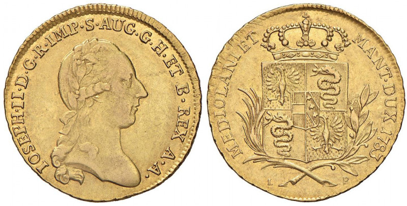 MILANO Giuseppe II (1780-1790) Doppio zecchino 1783 - MIR 444/2 AU (g 6,29) RR ...