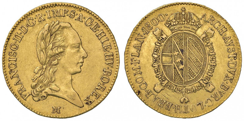 MILANO Francesco II (1792-1796) Sovrano 1800 - MIR 474/2 AU (g 11,02) Modesti de...