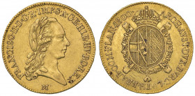 MILANO Francesco II (1792-1796) Sovrano 1800 - MIR 474/2 AU (g 11,02) Modesti depositi
BB