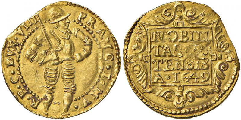 MODENA Francesco I d’Este (1629-1658) Ongaro 1649 - MIR 743 AU (g 3,46) RR Graff...