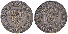 NAPOLI Carlo I d’Angiò (1266-1285) Saluto d’argento - MIR 20 AG (g 3,30) Bella patina delicata e splendidi rilievi 
qFDC
