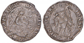 NAPOLI Alfonso II d’Aragona (1494-1495) Coronato con sigla T a sinistra dell’angelo e a destra rosetta - MIR 89/5 (indicato R/3); P.R. 3c AG (g 3,91) ...