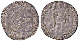 NAPOLI Alfonso II d’Aragona (1494-1495) Coronato con sigla T a sinistra dell’angelo - MIR 89/1; P.R. 3a AG (g 4,00) Minimi graffietti
BB