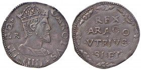 NAPOLI Carlo V (1516-1554) Carlino - Magliocca 55/1 AG (g 3,38) Schiacciatura ai bordi
SPL+