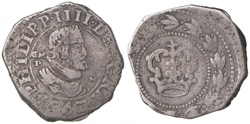 NAPOLI Filippo IV (1621-1665) 3 Carlini 1647 - Magliocca (monetazione di necessi...
