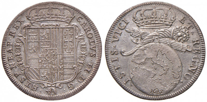 NAPOLI Carlo II (1674-1700) Tarì 1683 senza sigla - Magliocca 15 (indicato R/5 e...