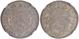 NAPOLI Carlo II (1674-1700) Tarì 1687 - Magliocca 19 AG In slab NGC MS65 2771514-023. Conservazione eccezionale
FDC