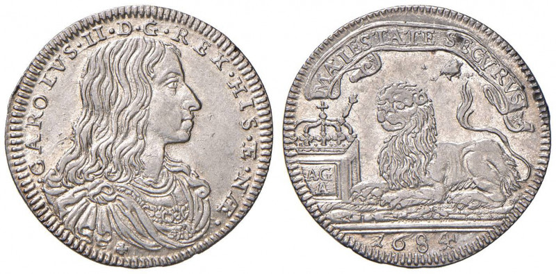 NAPOLI Carlo II (1674-1700) Carlino 1684 - Magliocca 34 AG (g 2,85)
SPL+