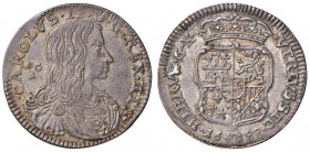 NAPOLI Carlo II (1674-1700) Carlino 1688 - Magliocca 39 AG (g 2,58) 
qSPL/SPL