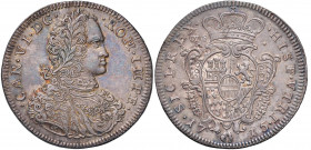 NAPOLI Carlo VI (1711-1734) Ducato 1715 - Magliocca 85 AG (g 21,75) Marginale screpolatura di conio sul bordo. Bella patina da antica collezione 
qFD...