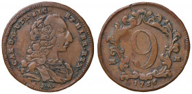 NAPOLI Carlo di Borbone (1734-1759) 9 Cavalli 1756 - Magliocca 167 CU (g 4,41) R
BB+