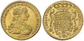 NAPOLI Ferdinando IV (1759-1816) 6 Ducati 1762 FA con punto in monogramma - Magliocca 189 AU (g 8,84) RR 
SPL/SPL+