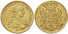 NAPOLI Ferdinando IV (1759-1816) 6 Ducati 1763 FA con punto in monogramma - Magliocca 190 AU (g 8,6)
SPL/qFDC