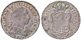 NAPOLI Ferdinando IV (1759-1816) Tarì 1790 - Magliocca 277 AG (g 4,51) RR Graffi di conio al D/ ma bell’esemplare
SPL