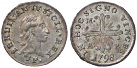 NAPOLI Ferdinando IV (1759-1816) Carlino 1798 - Magliocca 290 AG (g 2,35) Conservazione eccezionale, probabilmente il migliore mai apparso sul mercato...