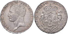 NAPOLI Giuseppe Napoleone (1806-1808) Piastra 1808 - Magliocca 404 AG (g 27,62) Bellissimo esemplare per questo tipo di moneta 
SPL+/qFDC
