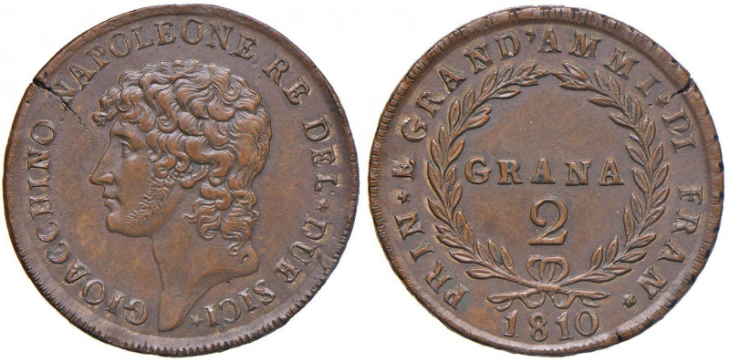NAPOLI Gioacchino Murat (1808-1815) 2 Grana 1810 - Magliocca 411a CU (g 11,54) R...
