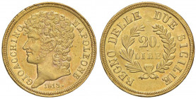 NAPOLI Gioacchino Murat (1808-1815) 20 Lire 1813 - Magliocca 415 AU (g 6,44) Minimi colpetti e difetti al bordo 
SPL