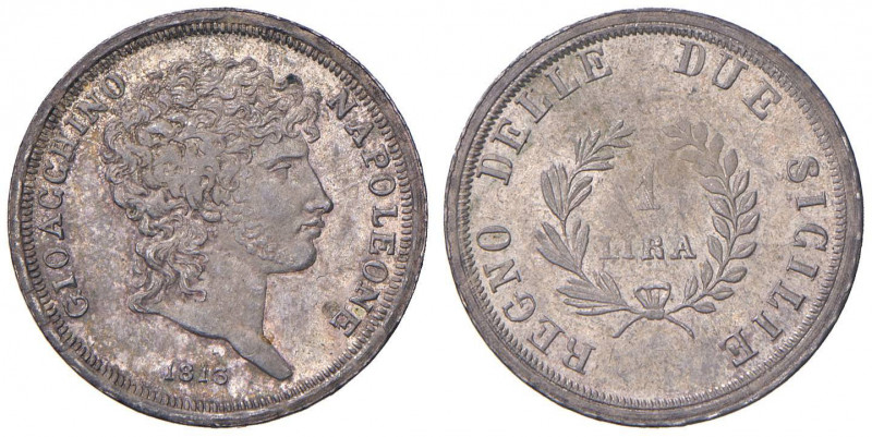 NAPOLI Gioacchino Murat (1808-1815) Lira 1813 - Magliocca 421 AG (g 5,00) Debole...