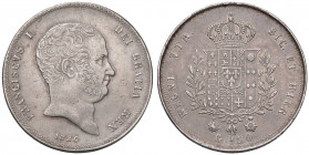 NAPOLI Francesco I (1825-1830) Piastra 1826 - Magliocca 468 AG (g 27,52) R Graffietti e colpetti. Leggermente pulita
BB+