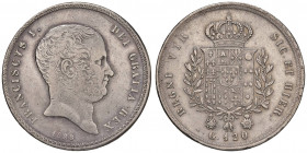 NAPOLI Francesco I (1825-1830) Piastra 1828 - Magliocca 469 AG (g 27,46) RRR Graffietti e colpetti, lievemente lucidata
qBB/BB