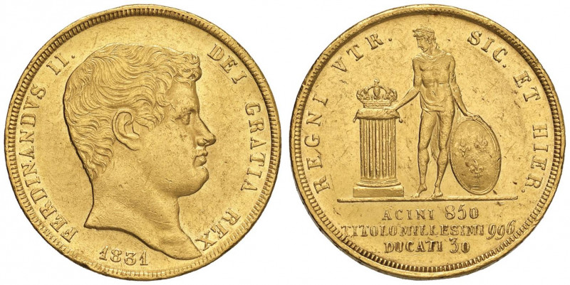 NAPOLI Ferdinando II (1830-1859) 30 Ducati 1831 - Magliocca 479 AU (g 37,92) R G...