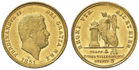 NAPOLI Ferdinando II (1830-1859) 3 Ducati 1851 - Magliocca 532 AU (g 3,79) Colpo ed un difetto di conio al bordo
qFDC