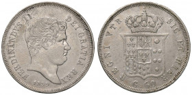 NAPOLI Ferdinando II (1830-1859) Mezza piastra 1839 - Magliocca 578 (indicato R/3) AG (g 13,65) RRR Fondi ancora lucenti 
BB+