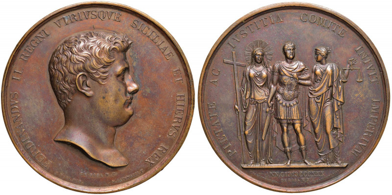 NAPOLI Ferdinando II (1830-1859) Medaglia 1830 Per l’assunzione al trono del re ...