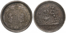 Giorgio I re d’Inghilterra (1714-1727) Medaglia 1718 Battaglia navale di Capo Passero - Opus: G. W. Vestner - Mont. 1539 AG (g 29,68 - Ø 44 mm) RRR Ex...