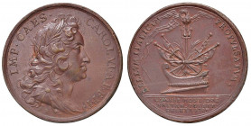 Carlo VI Imperatore (1711-1740) Medaglia 1718 Battaglia di Capo Passero - Opus: B. Richter - AE (g 12,55 - Ø 29 mm) Colpetti al D/, modesta ribattitur...