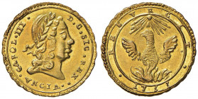 PALERMO Carlo III (1720-1734) Oncia 1733 - MIR 514/1 AU (g 4,45) Consueti minimi graffietti di conio ma splendido esemplare dai fondi lucenti
FDC
