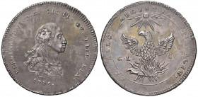 PALERMO Ferdinando III (1759-1816) Oncia 1785 - MIR 596 AG (g 68,30) RR Consueti minimi graffietti di conio, bella patina
SPL