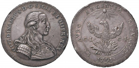 PALERMO Ferdinando III (1759-1816) Oncia 1791 - MIR 597 AG (g 68,25) RR Due colpi di lima al ciglio del D/ e minimi graffietti nei campi, modesta manc...