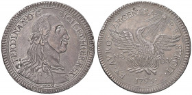 PALERMO Ferdinando III (1759-1816) Oncia 1793 Sole che guarda a s. - MIR 598/1 AG (g 68,25) R 
BB+/qSPL