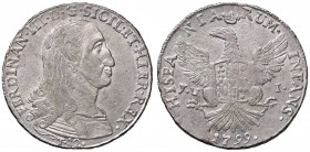 PALERMO Ferdinando III (1759-1816) 12 Tarì 1799 - MIR 639/1 AG (g 27,24) Piccole screpolature ma esemplare di bella qualità per questo tipo di moneta...